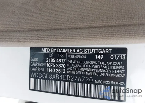 2013 Mercedes-Benz C 300 Luxury 4Matic/Sport 4Matic from USA, damaged, VIN WDDGF8AB4DR276720